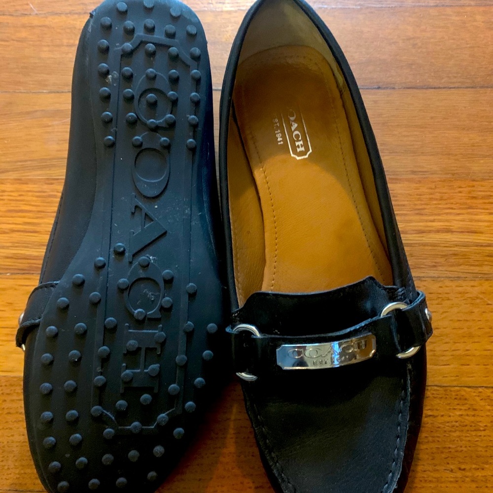 Black Coach loafers, new never worn
